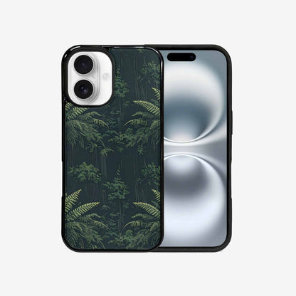 iPhone 16 Case — Seamless Pattern Ancient Redwood Forest Giant, Custom Art Phone Cover