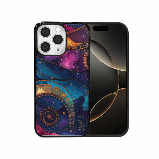 iPhone 15 Pro Max Case — Steampunk Galaxy Art Seamless Pattern Vibrant, Custom Made Phone Cover