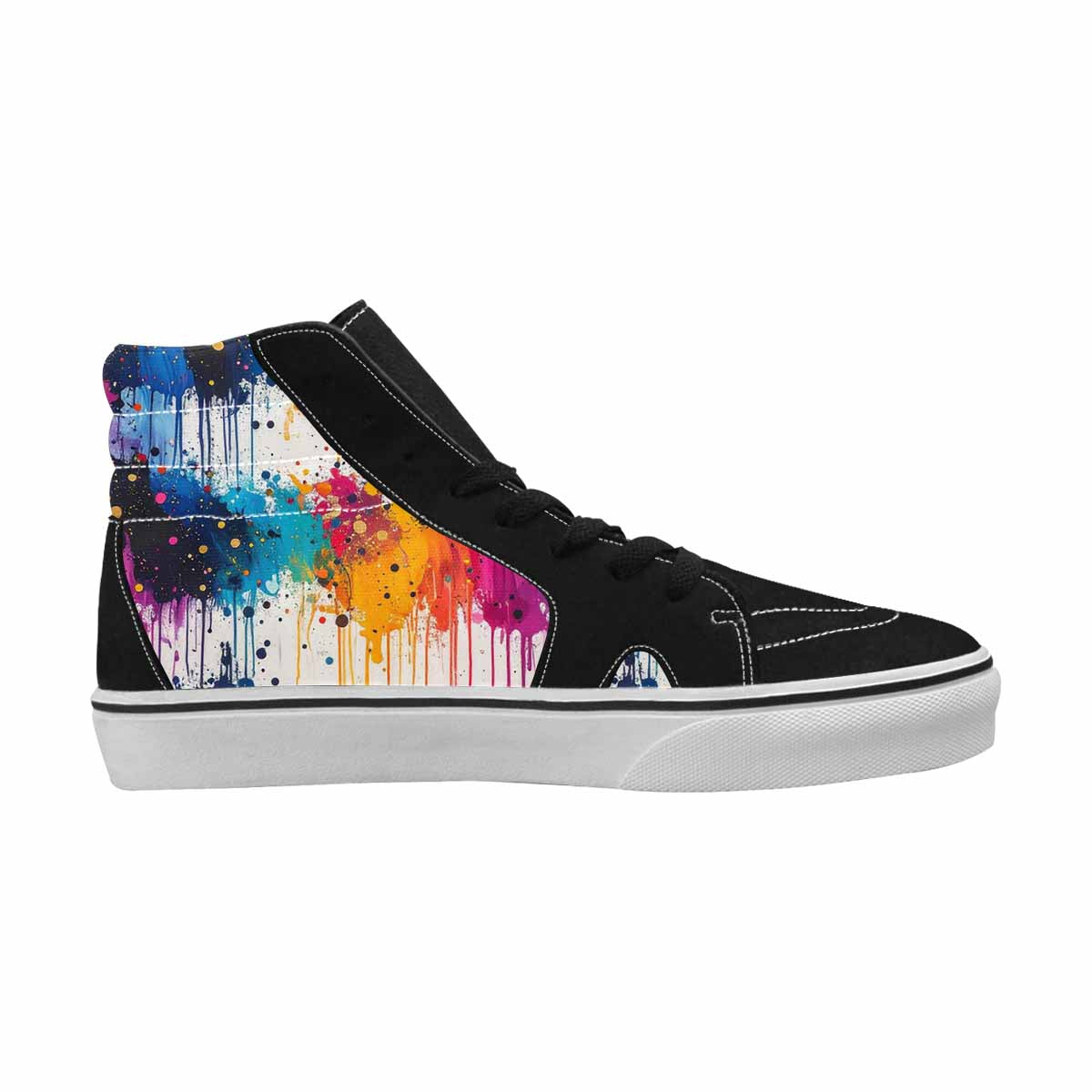 WOMEN'S Paint Splatter High Top Canvas Grunge Shoes