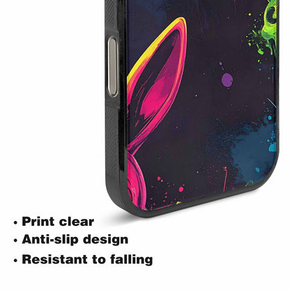 iPhone 16 Pro Max Case — Radioactive Ghost Bunny Skull Sm, Custom Designed Case Cover