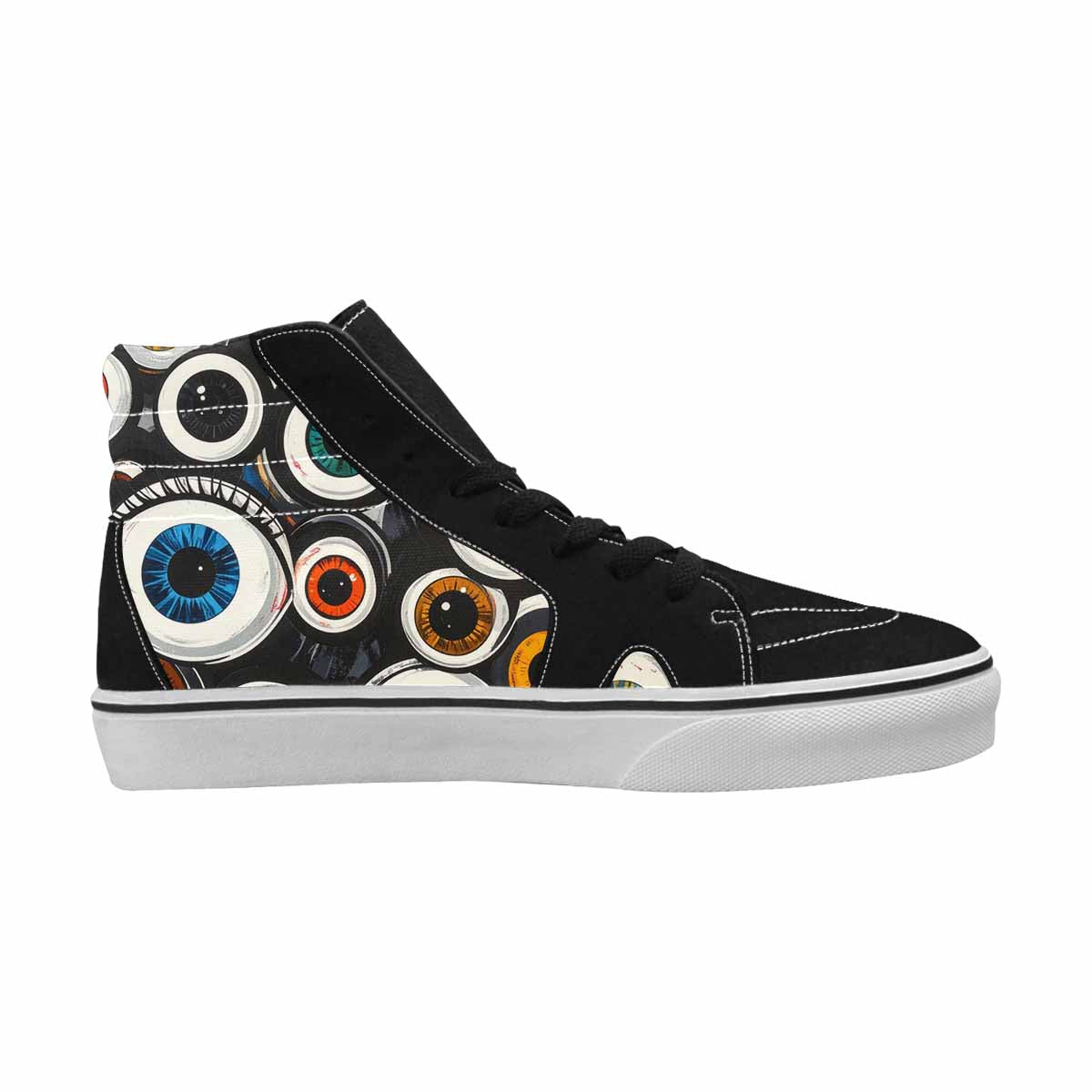 WOMEN'S Googly Cartoon Eyeballs High Top Canvas Cottagecore Sneakers
