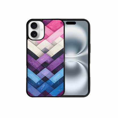 iPhone 16 Plus Case — Genderfluid Flag Color Theme Small Rainbow, Customized Protective Case