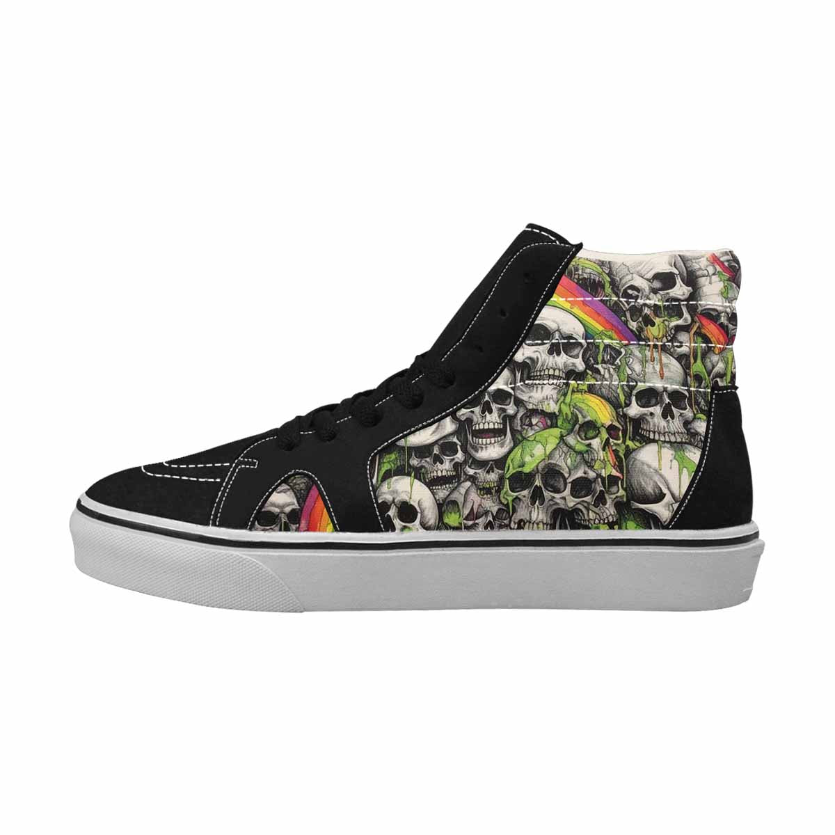 MEN'S Rainbow From Skull S High Top Canvas Y2K Shoes