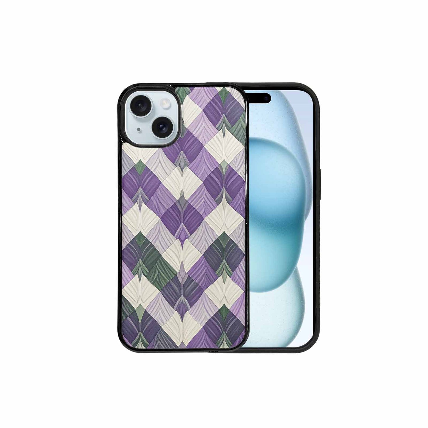 iPhone 15 Plus Case — Genderqueer Flag Color Theme Small Rainbow, Customized Protective Case