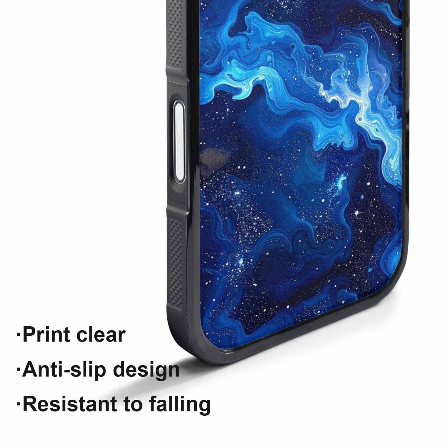 iPhone 17 Pro Max Case — Galaxy Art Blue Starfield Galaxy Space, Personalized Phone Case