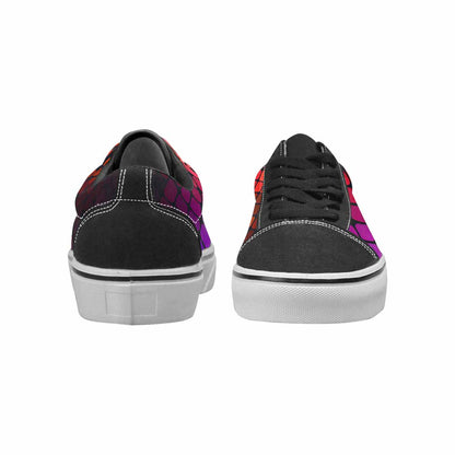 WOMEN'S Dark Snake Print Canvas Lace-Up Dreamcore Custom Shoes