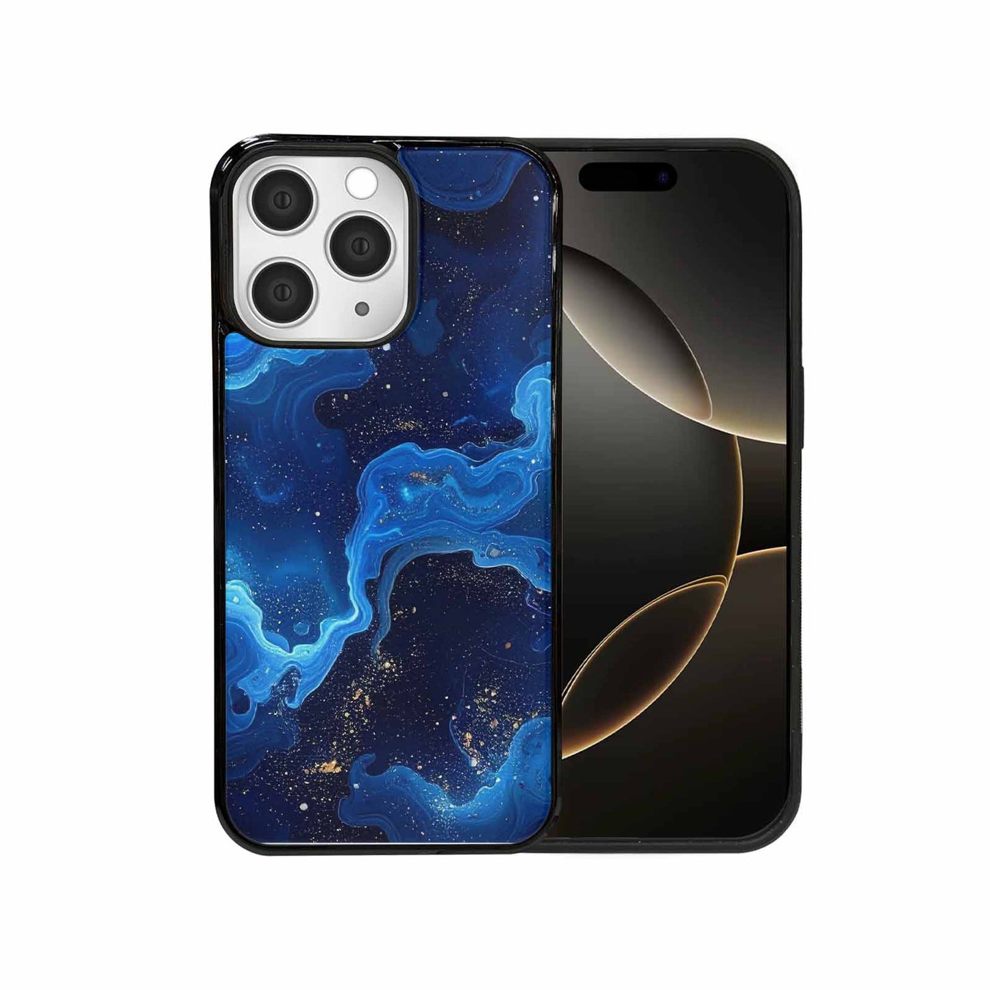 iPhone 15 Pro Max Case — Galaxy Art Blue Starfield Small Galaxy, Custom Phone Case
