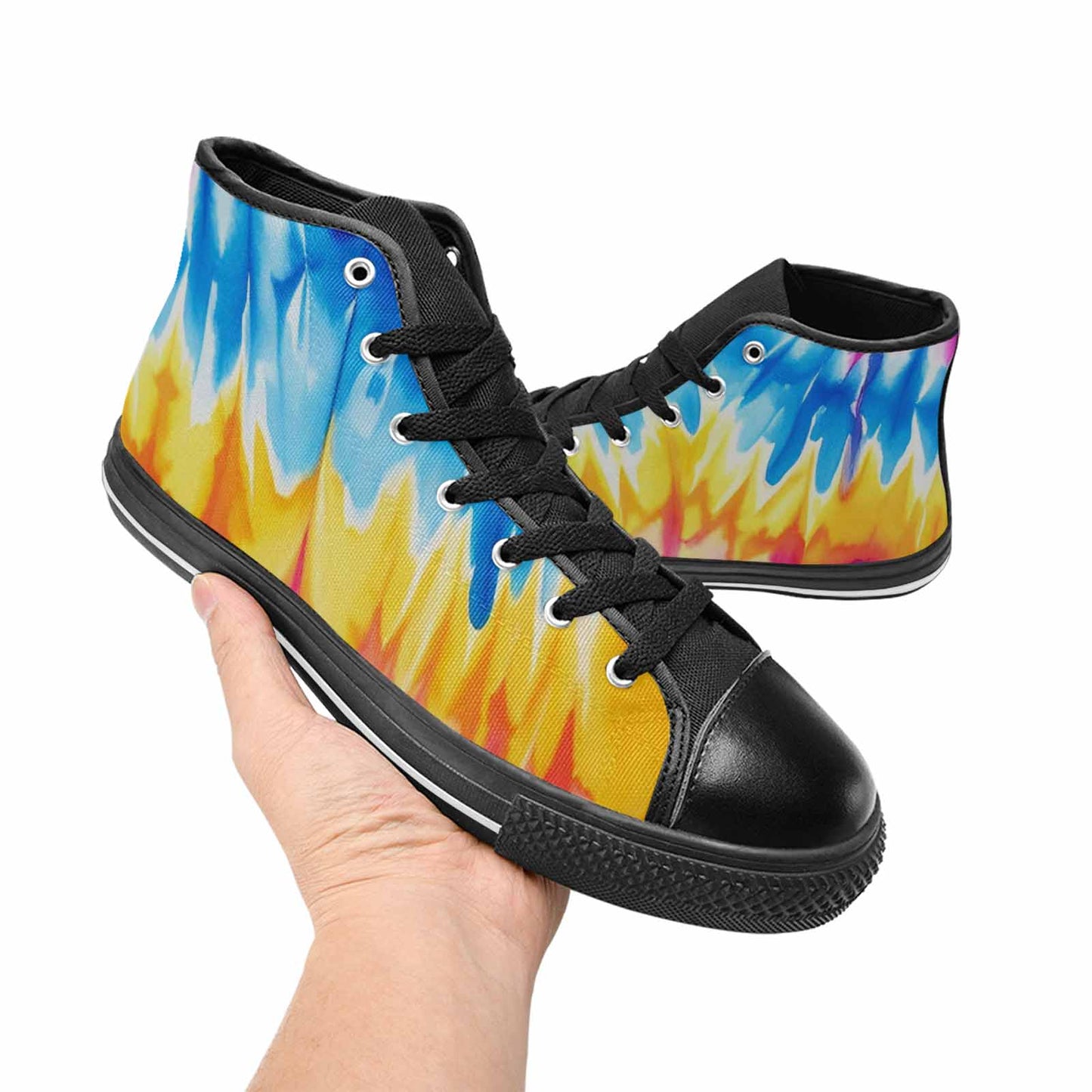 WOMEN'S Tie Dye Drip High Top Canvas Dreamcore Custom Shoes
