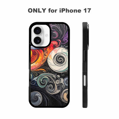 iPhone 17 Case — Tie Dye Swirls (black Tie Dye, Customized Protective Case