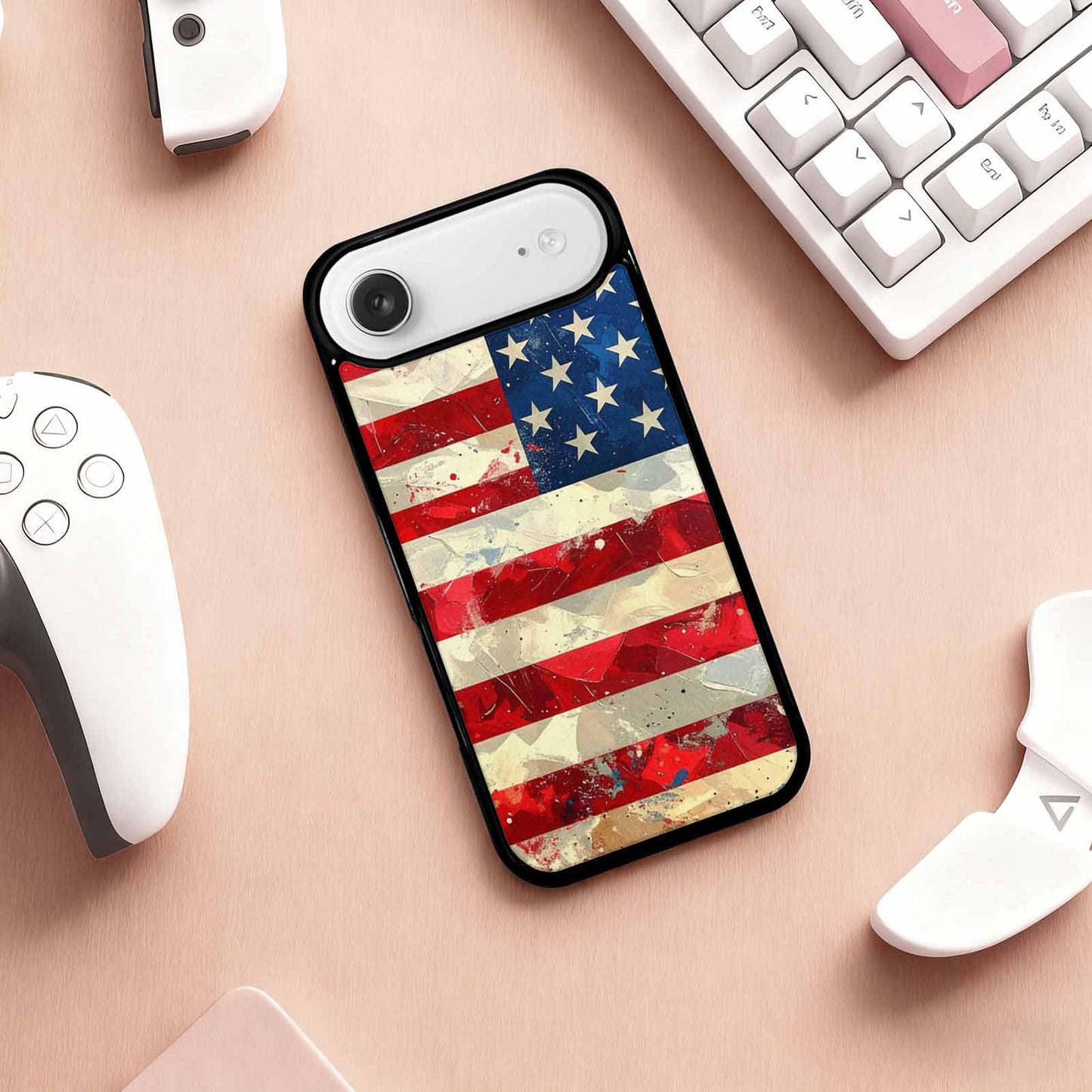 iPhone 17 Air Case — Small American Flag Stars And Galaxy, Custom Made Phone Cover