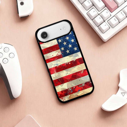 iPhone 17 Air Case — Small American Flag Stars And Galaxy, Custom Made Phone Cover