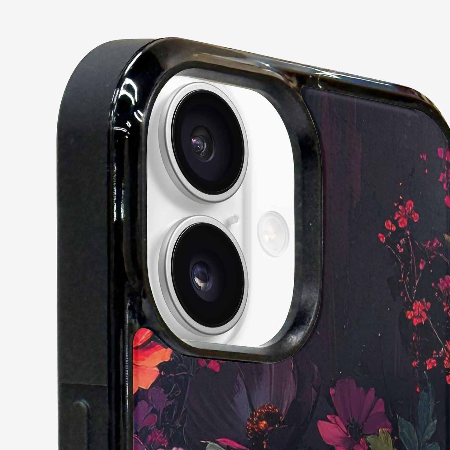 iPhone 16 Case — Shadowy Glitch Floral Pattern Hundreds Of, Custom Print Case Cover