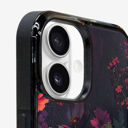 iPhone 16 Case — Shadowy Glitch Floral Pattern Hundreds Of, Custom Print Case Cover