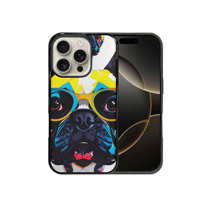 iPhone 16 Pro Case — French Bulldog Pop Art Pattern, Customized Protective Case
