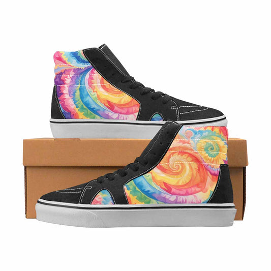 WOMEN'S Tie Dye High Top Canvas Bold Print Y2K Customized Sneakers