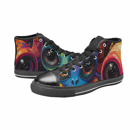 MEN'S Cartoon Alien Characters High Top Canvas Cottagecore Custom Shoes