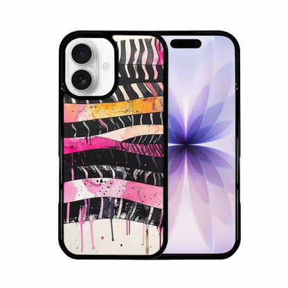 iPhone 17 Case — Black &amp; Pink Ink Animal Print, Unique Phone Case Design