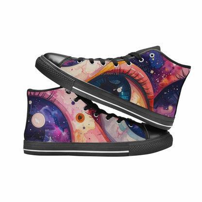 MEN'S Cartoon Eyeballs Galaxy High Top Canvas Dreamcore Sneakers