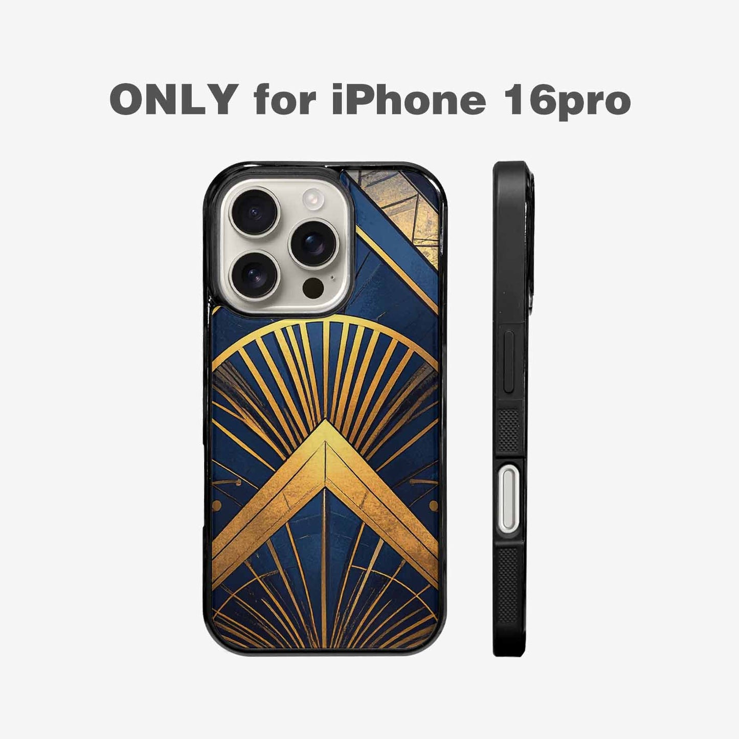 iPhone 16 Pro Case — Art Deco Illustration Pattern, Original Design Phone Case