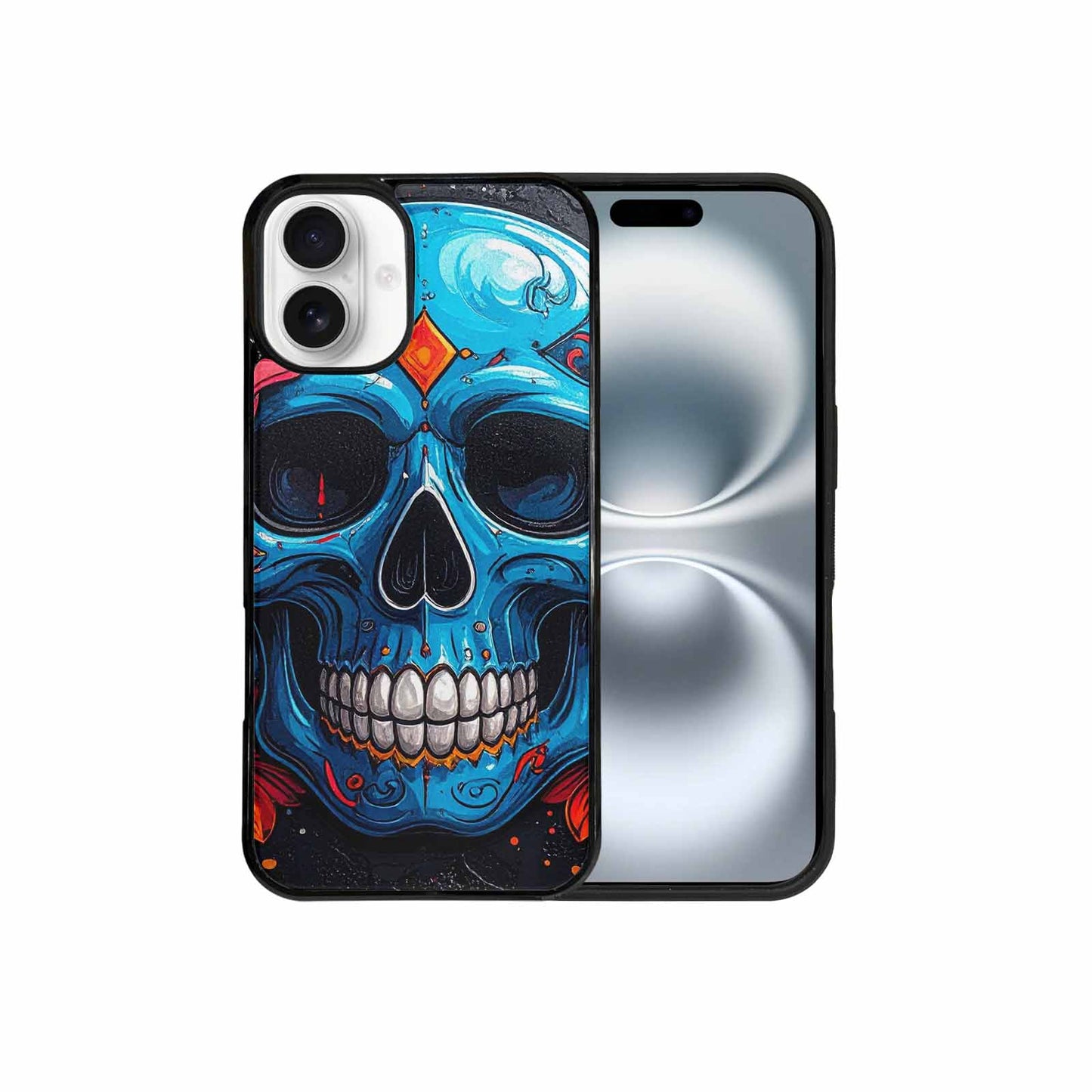iPhone 16 Plus Case — Graffiti Skull Art Seamless Pattern Vibrant, Custom Made Phone Cover