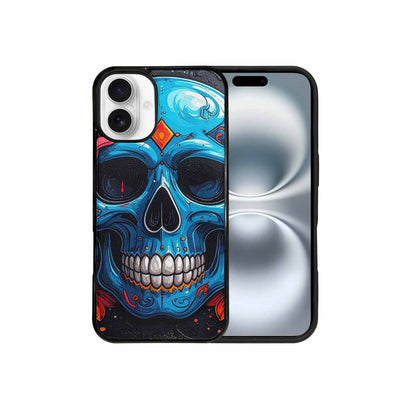 iPhone 16 Plus Case — Graffiti Skull Art Seamless Pattern Vibrant, Custom Made Phone Cover