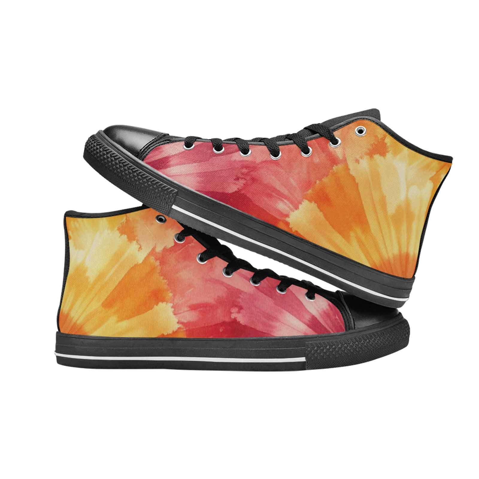 MEN'S Ombre Tie Dye Sunset High Top Canvas Dreamcore Custom Sneakers