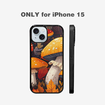 iPhone 15 Case — Bold Autumn Mushroom Bold Autumn Mushroom, Custom Made Phone Cover