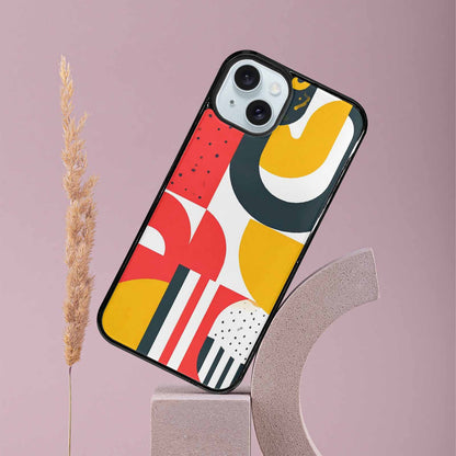 iPhone 15 Plus Case — 1990s Memphis Art Pattern, Custom Designed Case Cover