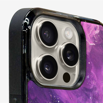 iPhone 16 Pro Max Case — Purple Color Tones Nebula Texture With, Customized Protective Case