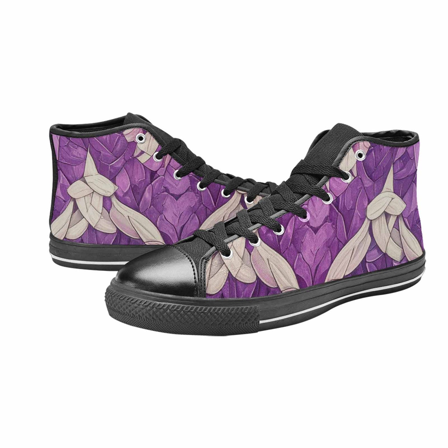 MEN'S Genderqueer Flag Color High Top Canvas Vibrant Chaos Custom Sneakers