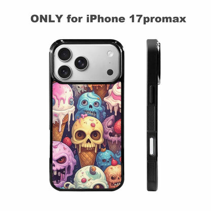 iPhone 17 Pro Max Case — Ice Cream Monsters Skullsmelti Gothic Skulls, Original Design Phone Case