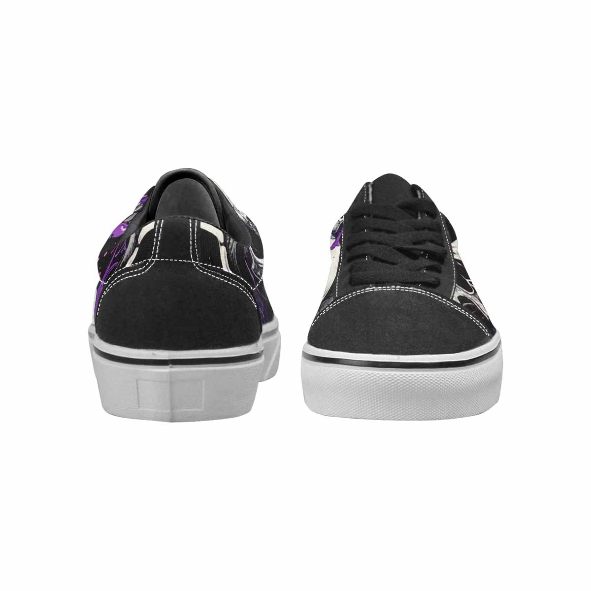 WOMEN'S Rainbow From Skull S Lace-Up Canvas Neon Fantasy Custom Shoes