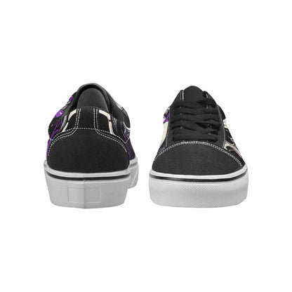 WOMEN'S Rainbow From Skull S Lace-Up Canvas Neon Fantasy Custom Shoes