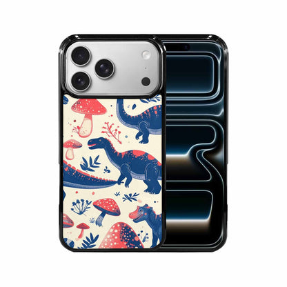 iPhone 17 Pro Max Case — Vintage Dinosaurs Mushroom Retro Vintage, Unique Phone Case Design
