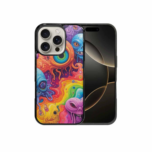iPhone 16 Pro Case — Aliens Tie Dyemelting Aliens P, Unique Phone Case Design