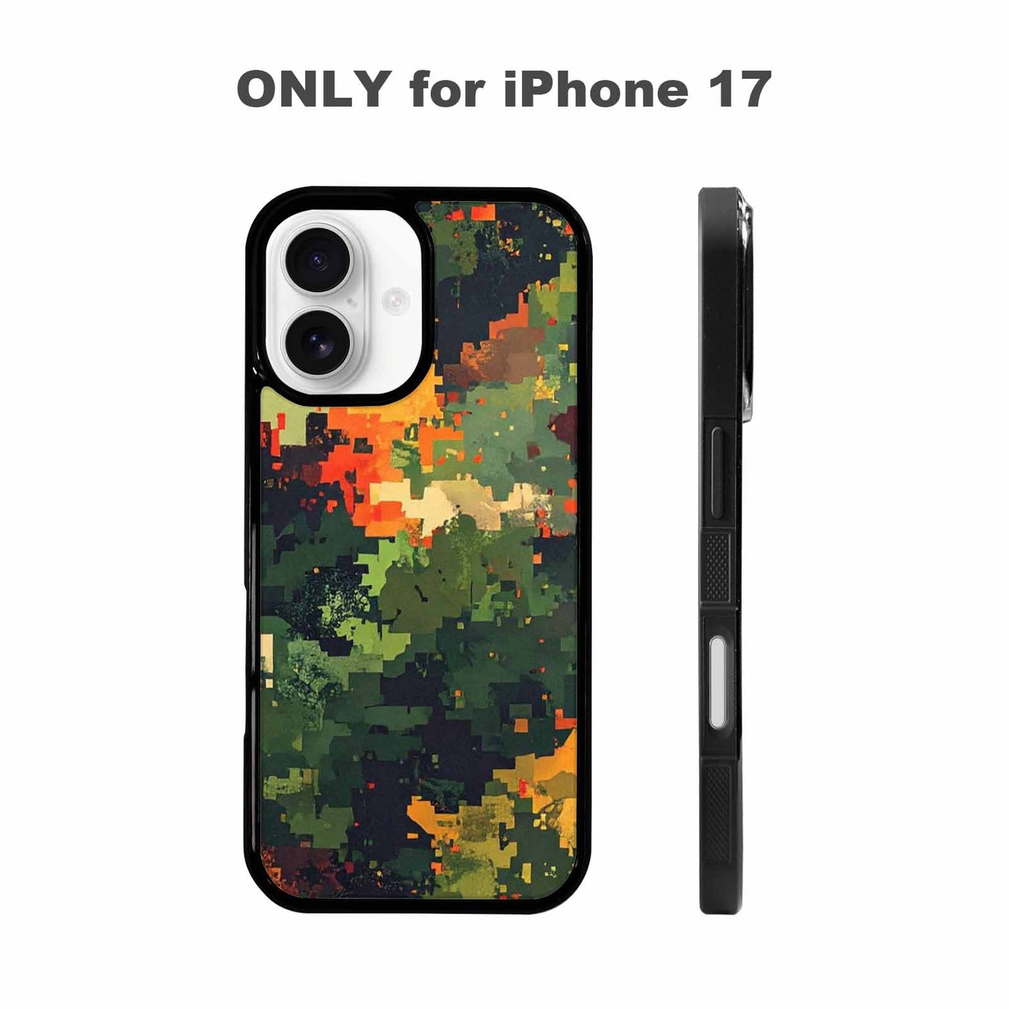 iPhone 17 Case — Small Military Camouflage Blotch Camo, Personalized Phone Case