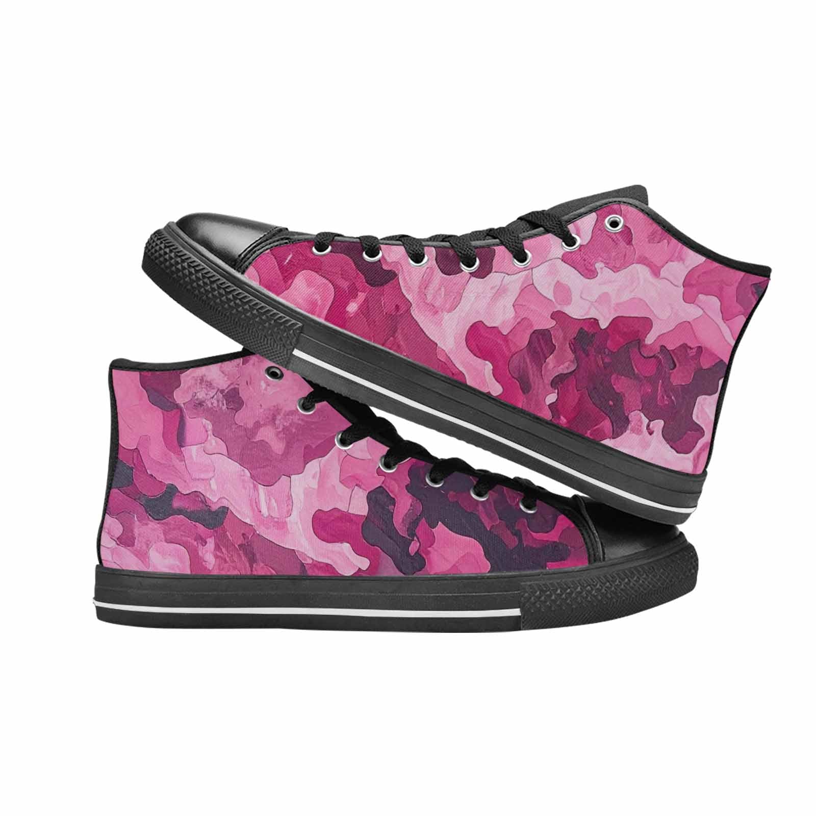 WOMEN'S Military Camouflage Blotch High Top Canvas Cottagecore Custom Shoes