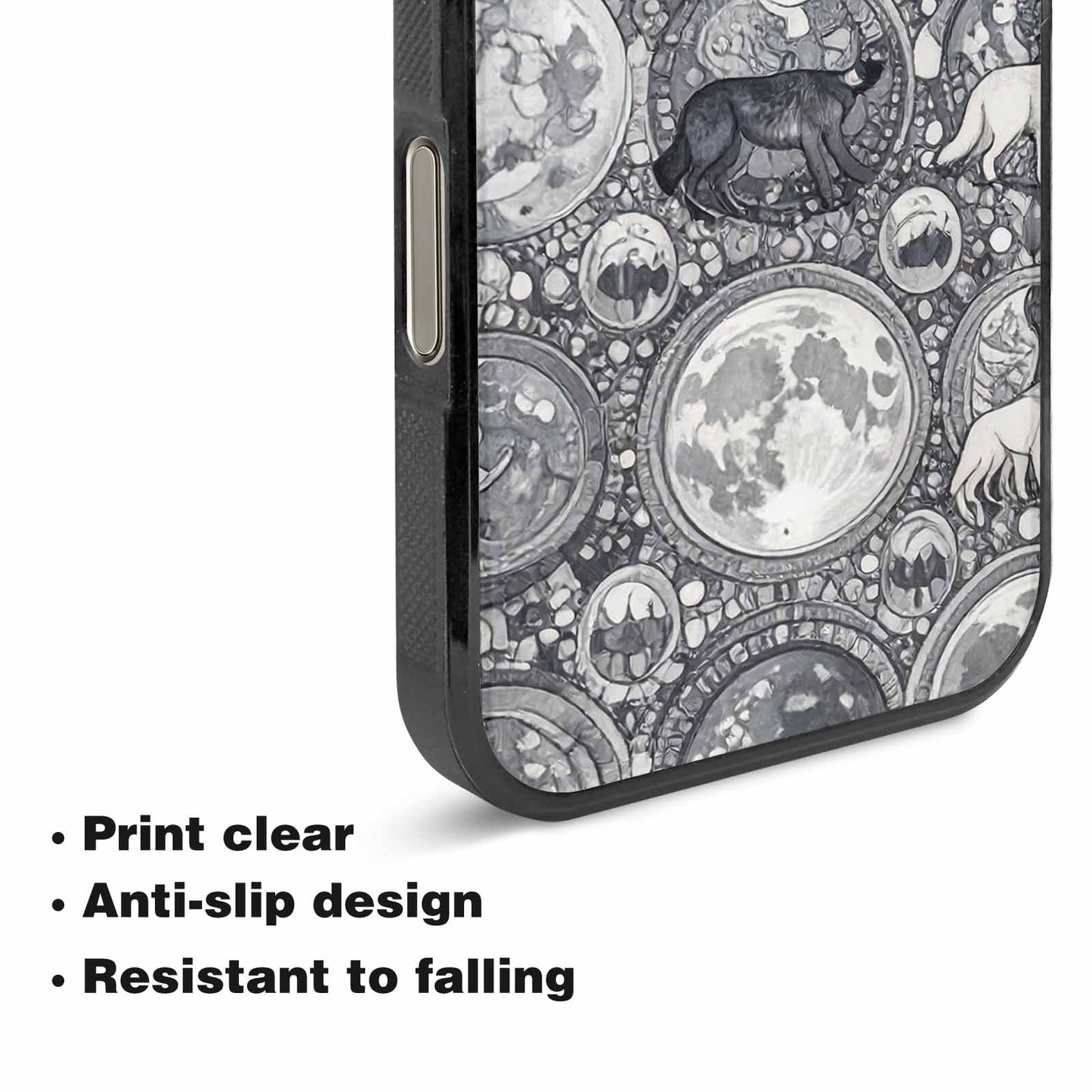 iPhone 16 Pro Case — Wolves Everywhere Collage Overlap Small Wolf, Custom Phone Case
