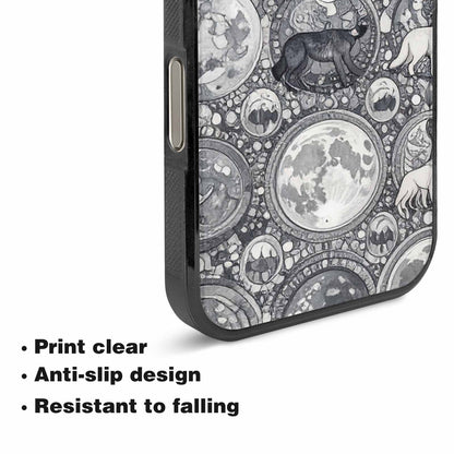 iPhone 16 Pro Case — Wolves Everywhere Collage Overlap Small Wolf, Custom Phone Case