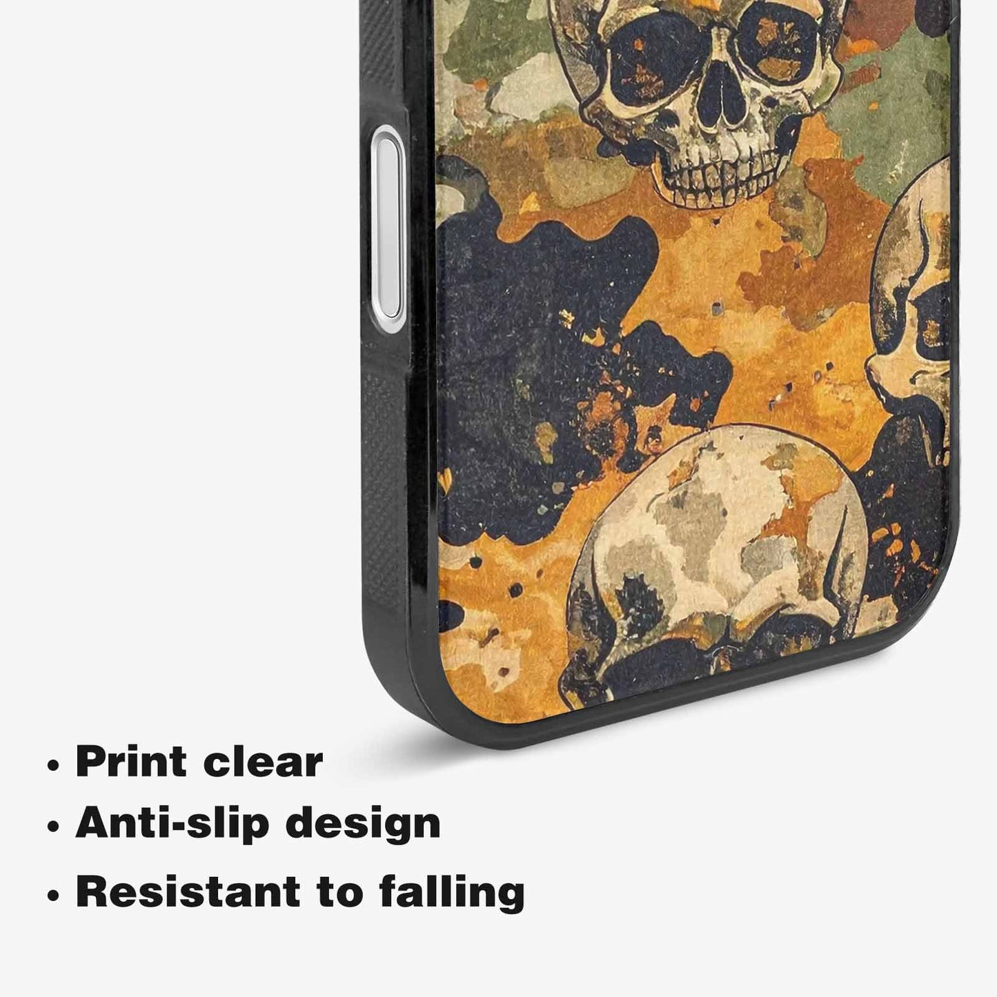 iPhone 16 Plus Case — Military Camo Skull Custom, Unique Phone Case Design
