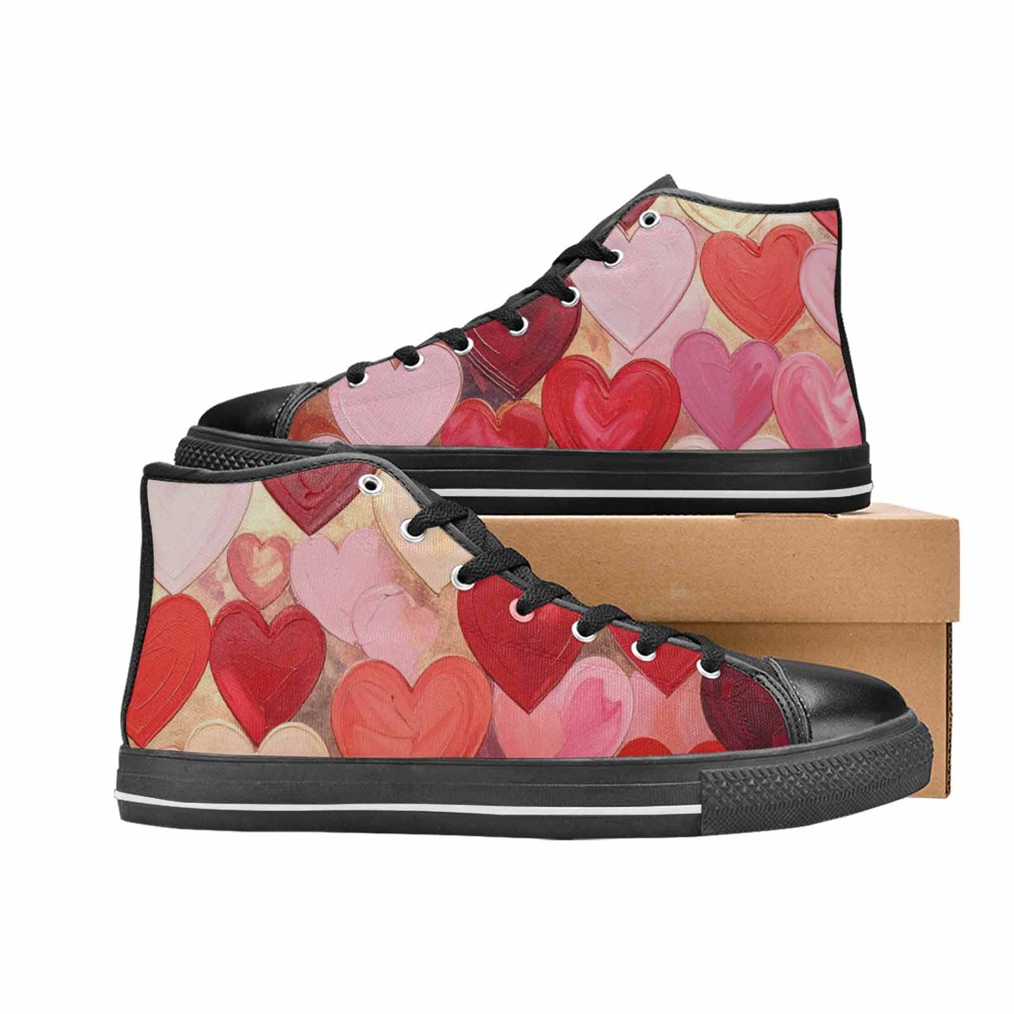 WOMEN'S No Words Or High Top Canvas Surreal Custom Shoes