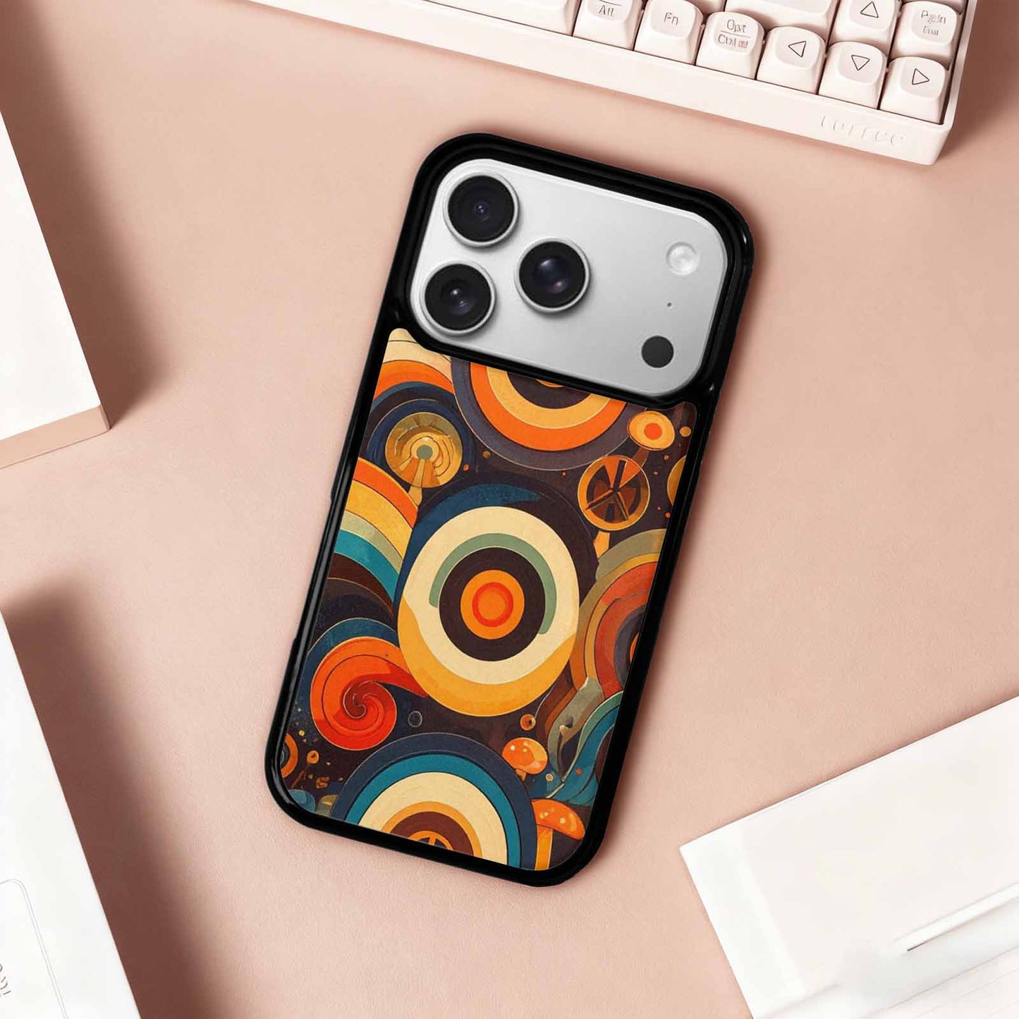 iPhone 17 Pro Case — Small Groovy Peace Sign Swirl Original, Original Design Phone Case