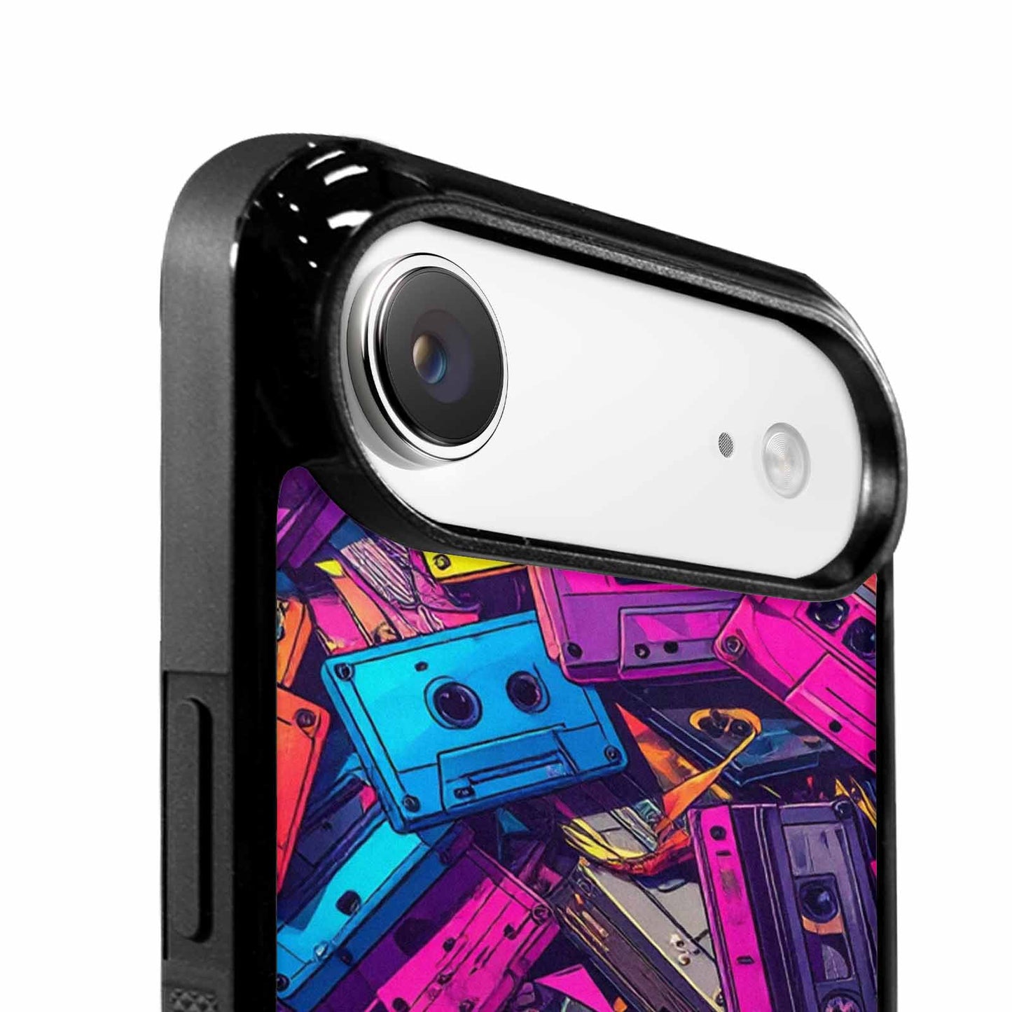 iPhone 17 Air Case — Retro Cassette Tape Pattern Hundreds Retro, Custom Phone Case