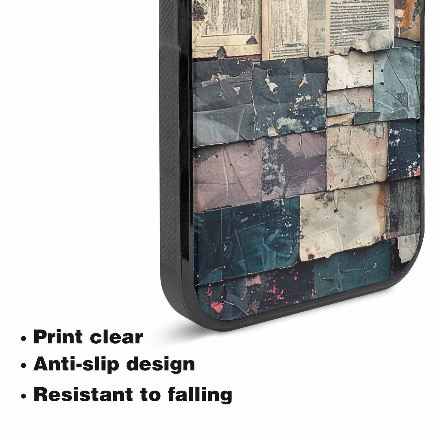 iPhone 15 Case — Distressed Grunge Texture Pattern Hundreds Of, Customized Protective Case