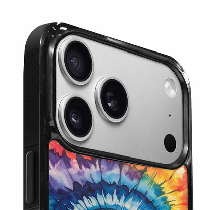 iPhone 17 Pro Case — Black Blue Ink Tie Dye Tie, Unique Phone Case Design