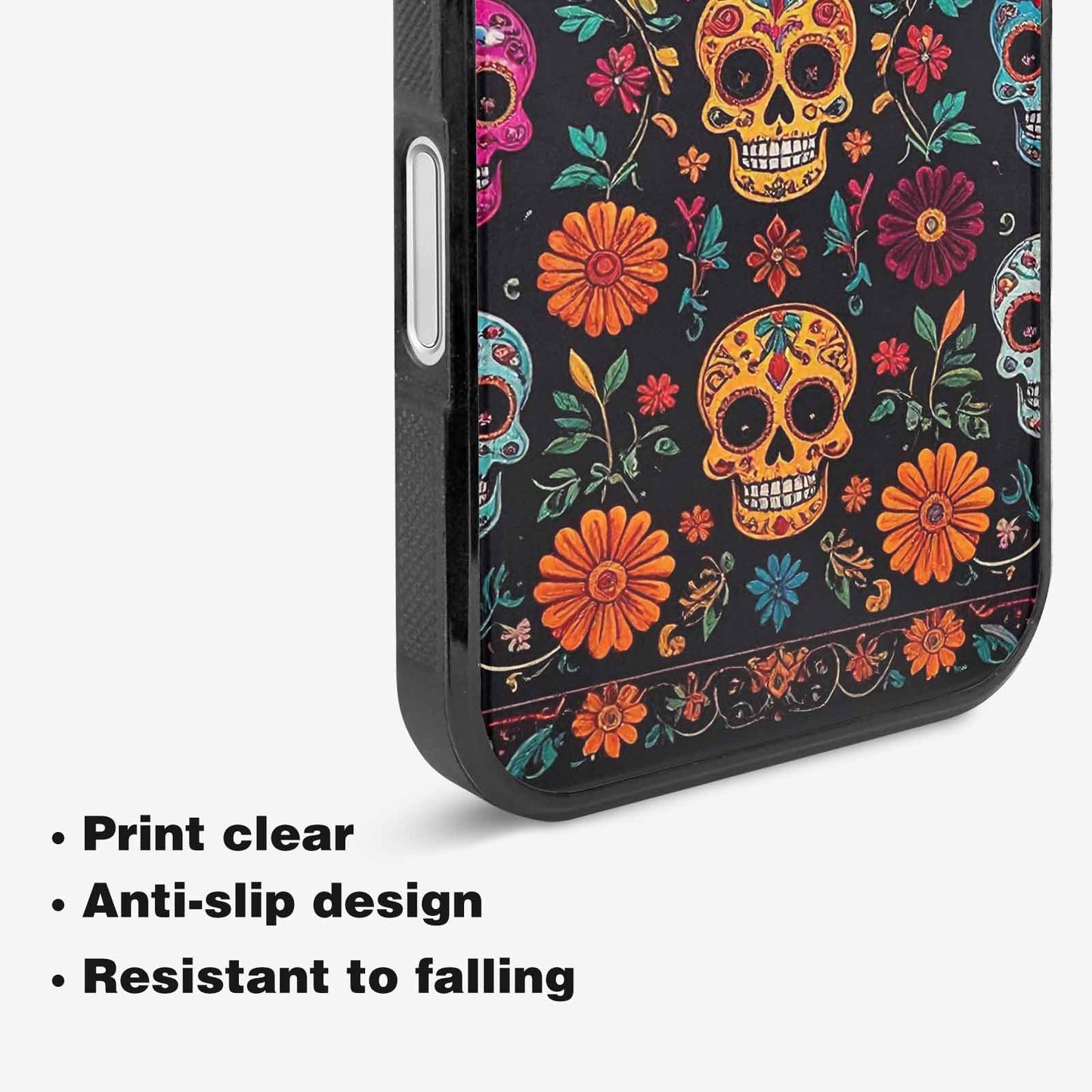 iPhone 16 Plus Case — Colorful Dia De Los Muertos Sugar, Personalized Phone Case