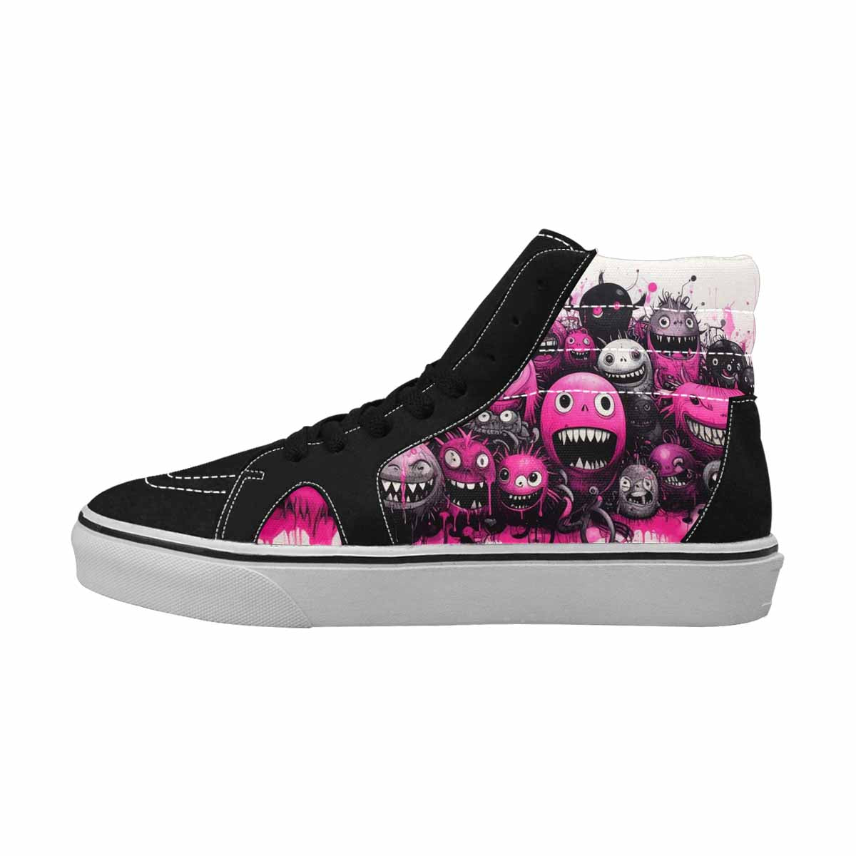 MEN'S Monsters (general) High Top Canvas Vivid Custom Sneakers