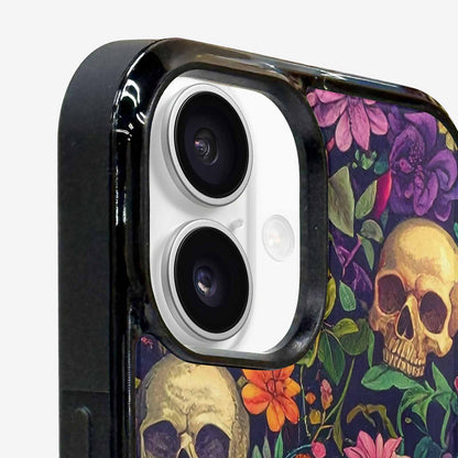 iPhone 16 Plus Case — Skulls Botanicalskulls Pattern, Custom Print Case Cover