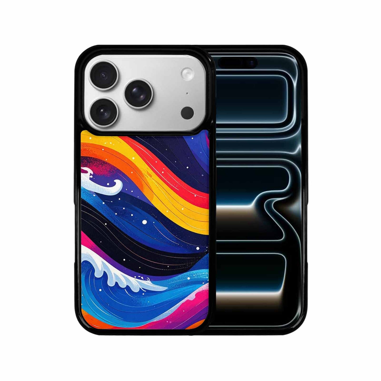 iPhone 17 Pro Case — Glossy Winter Wave Seamless Cartoon Cute, Custom Designed Case Cover