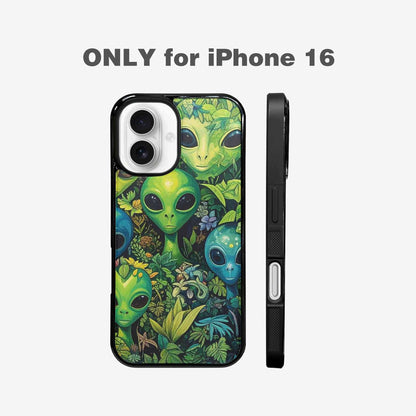 iPhone 16 Case — Aliens Pattern Hundreds Of Sma Giq, Custom Phone Case